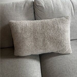 Cozy Gray Textured Throw Pillow